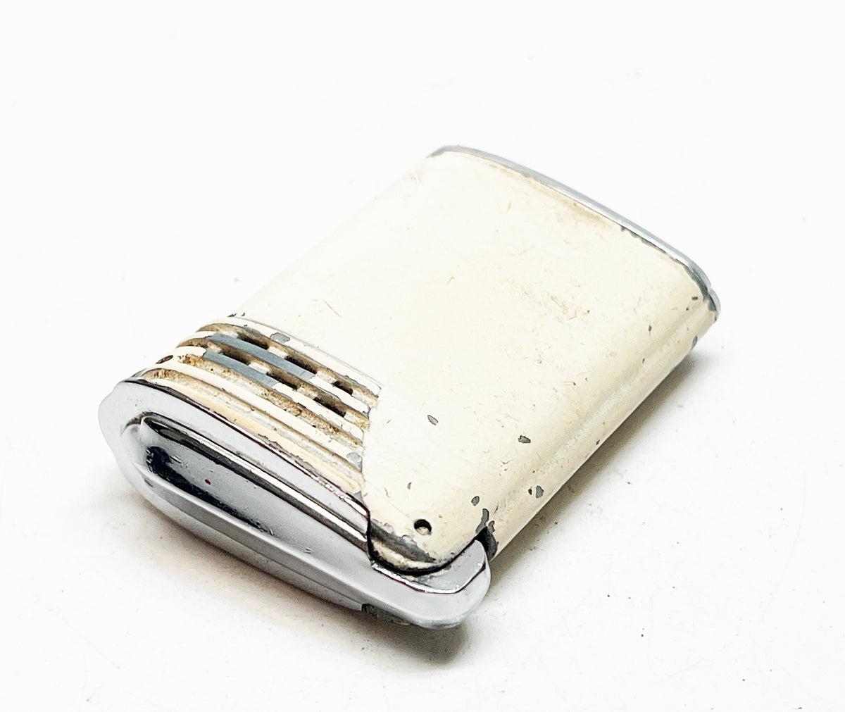 1940s Rare White Enameled Rama Spin Ronson Vintage Lighter