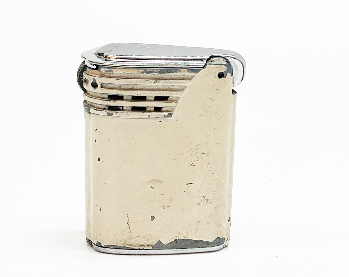 1940s Rare White Enameled Rama Spin Ronson Vintage Lighter