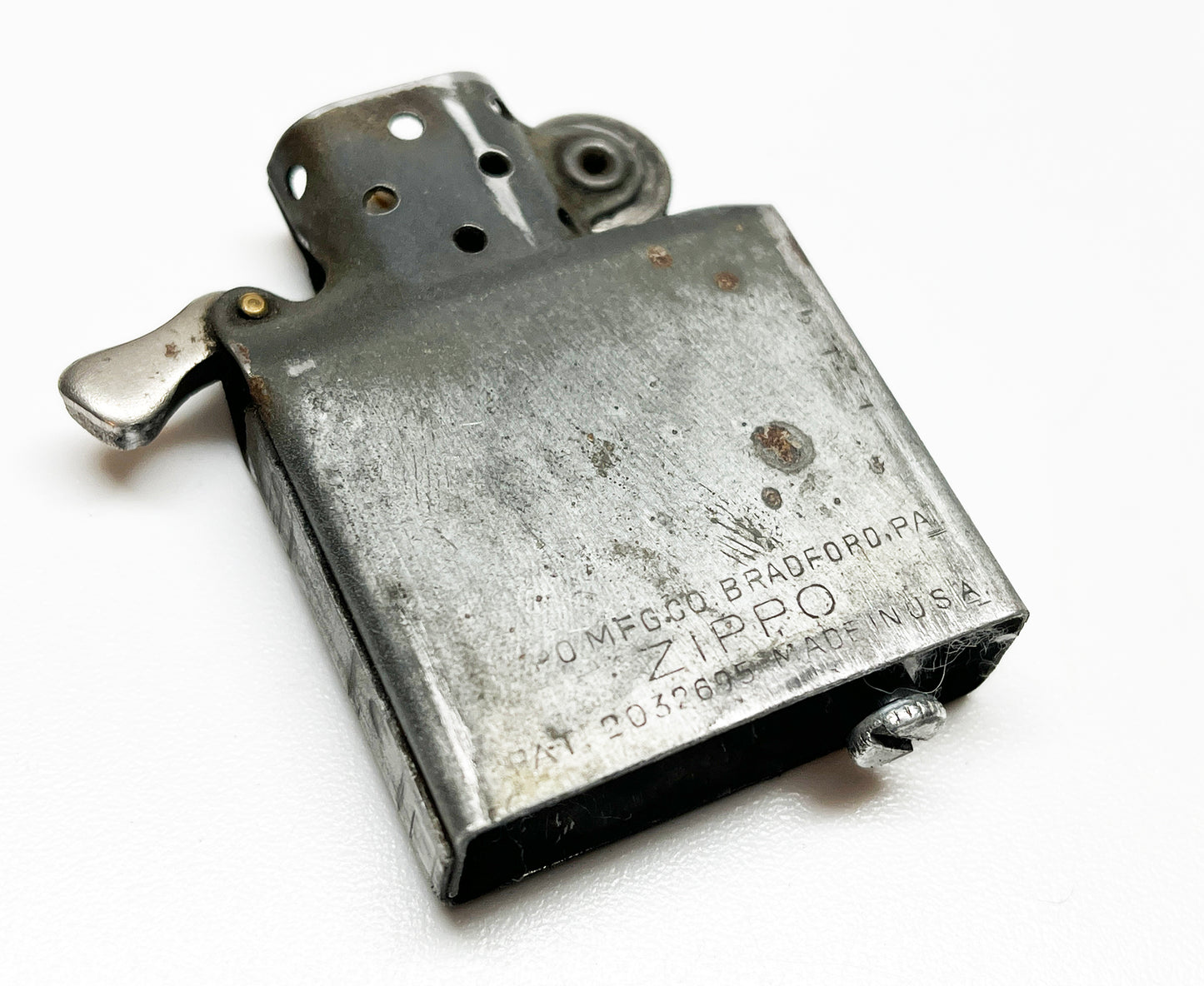 Rare 1943-1945 Black Crackle WWII Zippo with Original Insert