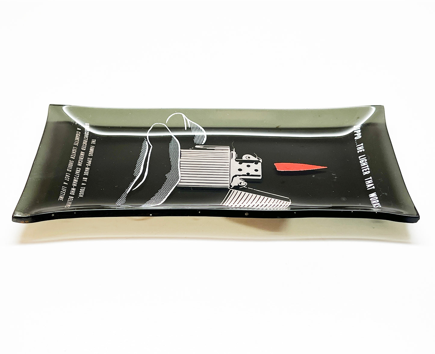 1950s Zippo Glass Employee Gift Ashtray