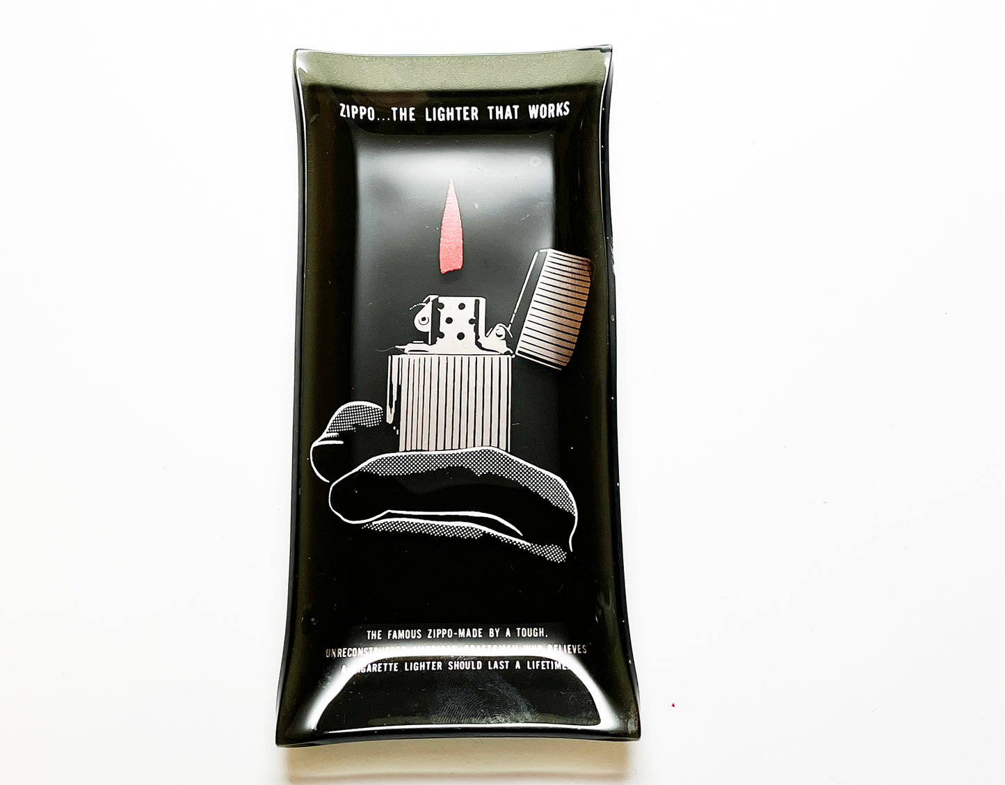 1950s Zippo Glass Employee Gift Ashtray