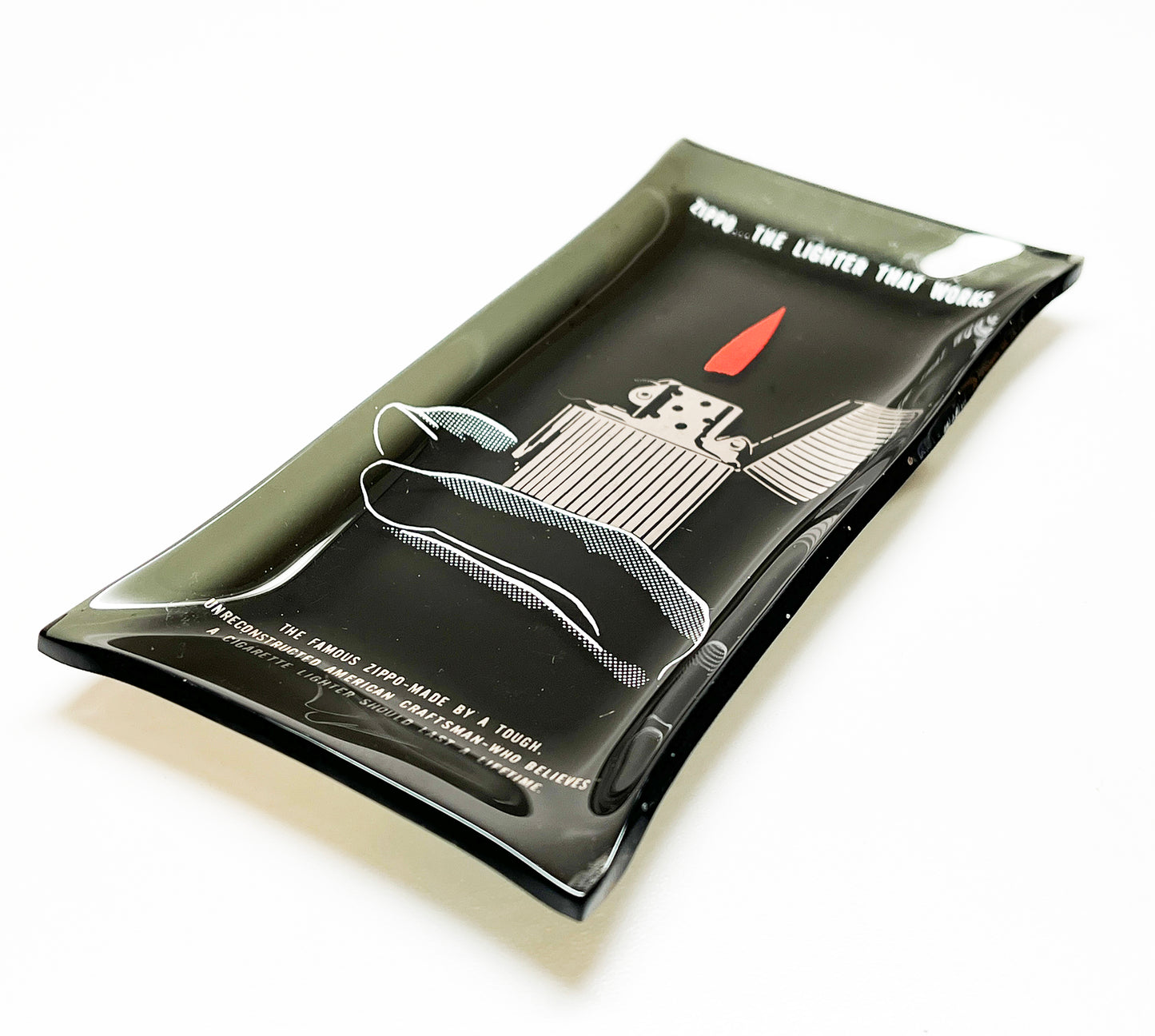 1950s Zippo Glass Employee Gift Ashtray