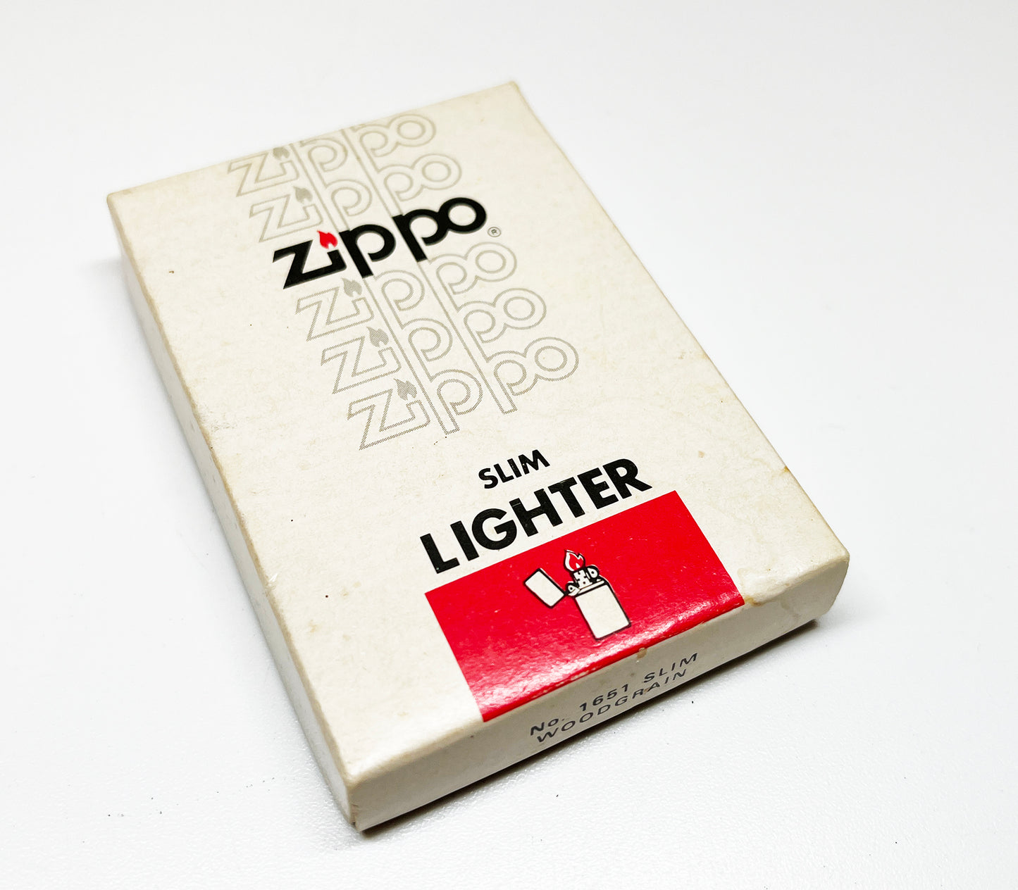 1978 Wood Grain Zippo Slim in Original Box