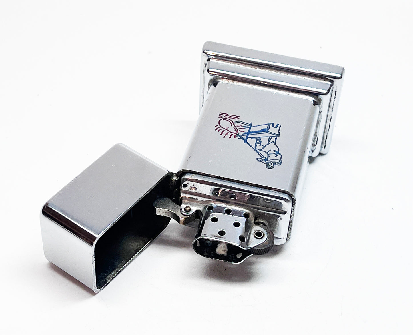 Zippo Barcroft Model Three Table Foundry Advertising Lighter