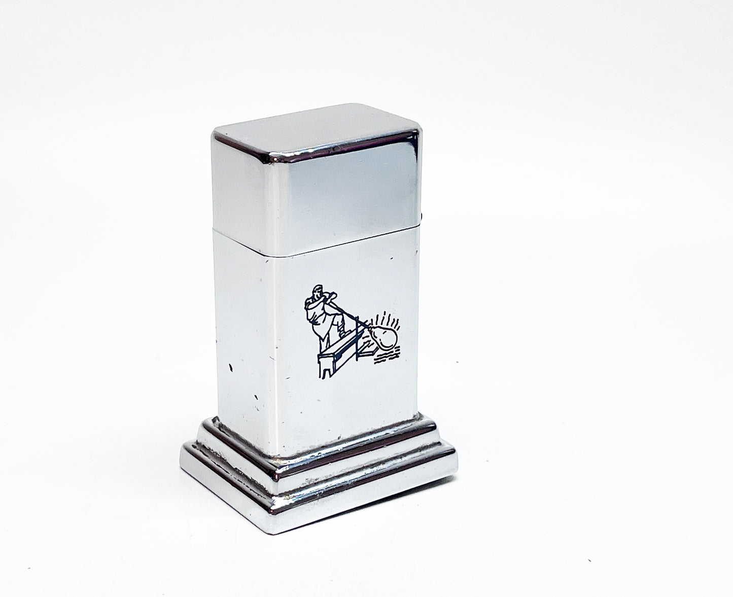Zippo Barcroft Model Three Table Foundry Advertising Lighter