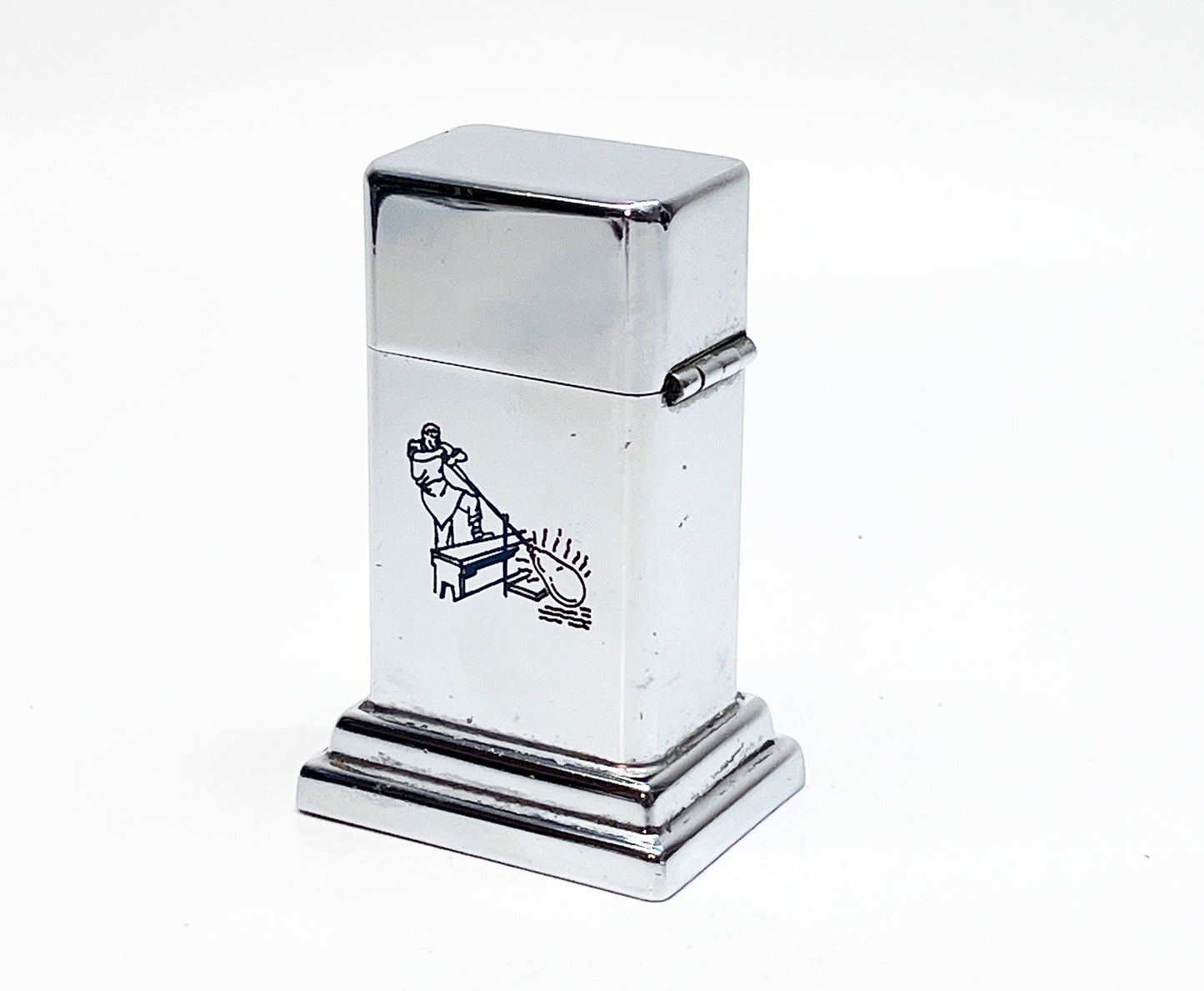Zippo Barcroft Model Three Table Foundry Advertising Lighter