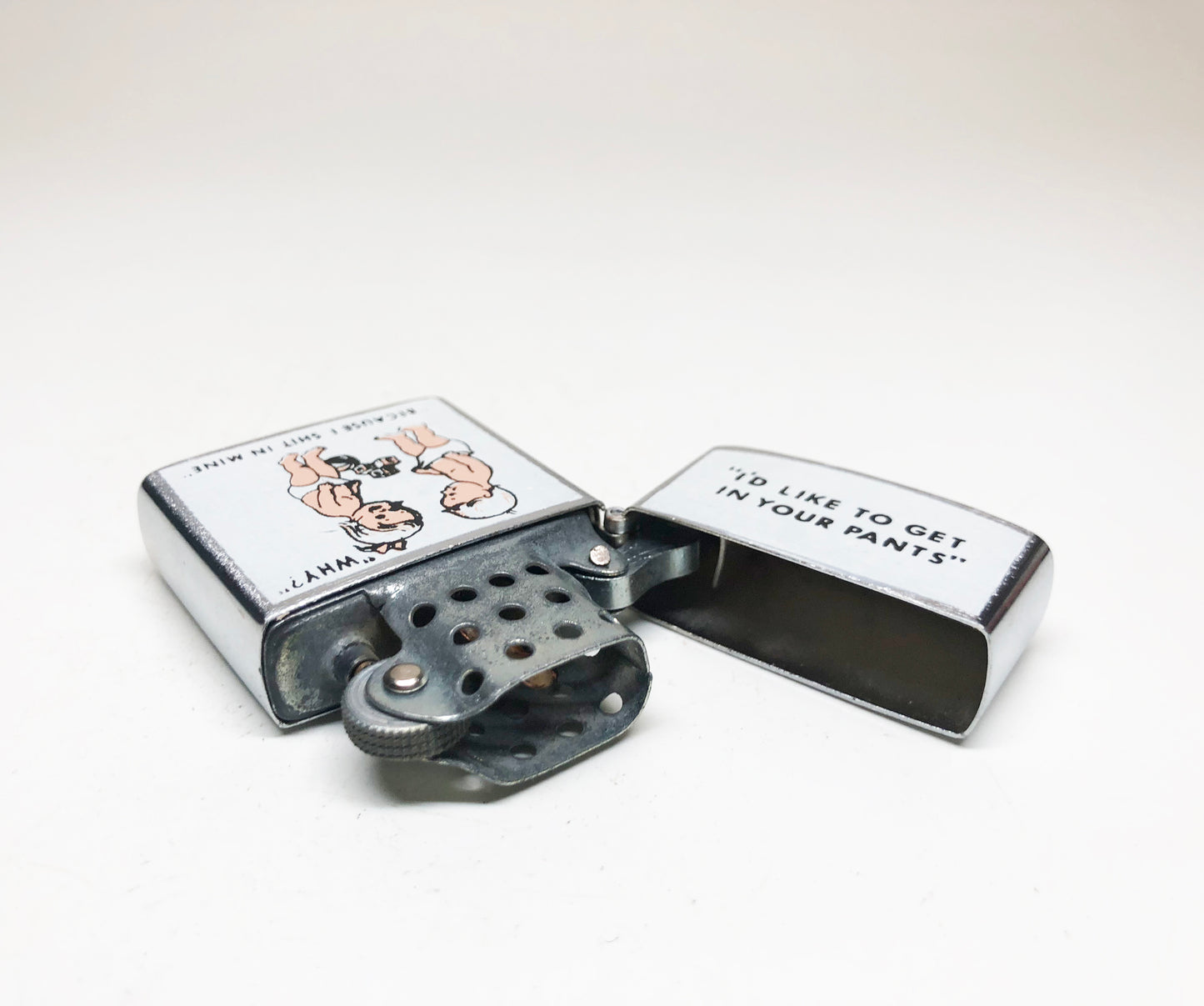 1950s "I Want to Get in Your Pants" Funny and Weird Nesor Brand Japanese Lighter