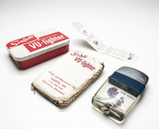 Auburn Tigers 1960s College NCAA Alabama Football Scripto Lighter with Box and Bag