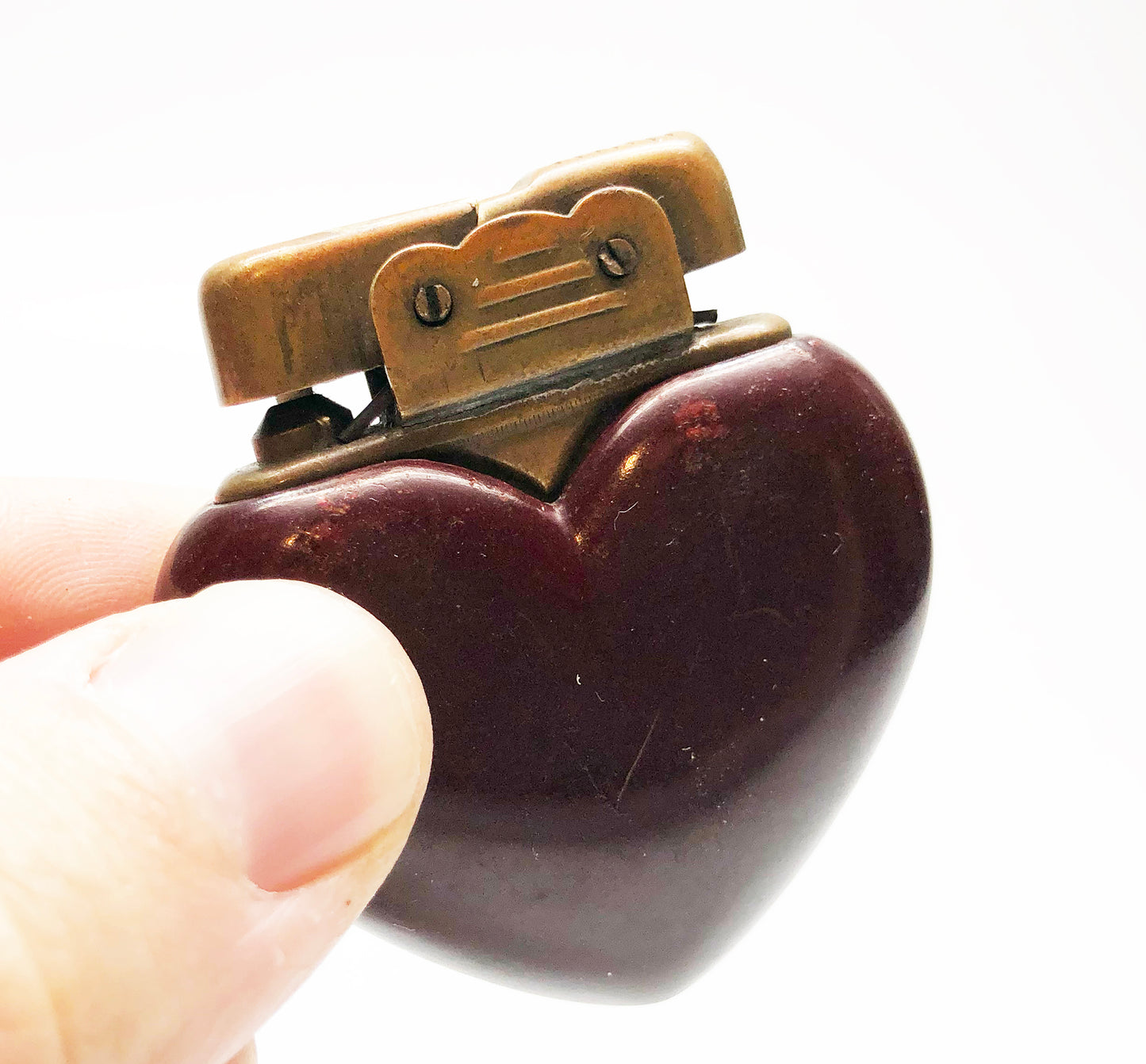 1930s Antique German Bakelite Figural Heart Lighter