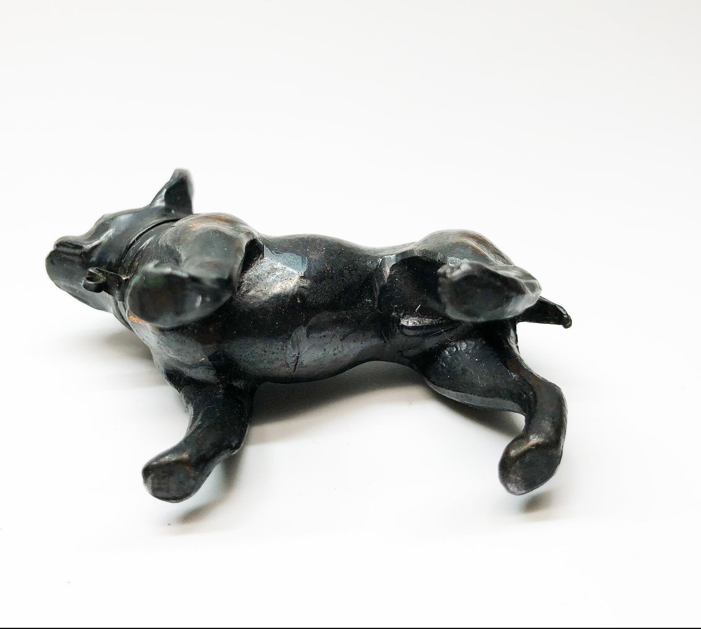 1912 MEB Figural Bronze Dog Lighter Made in Austria