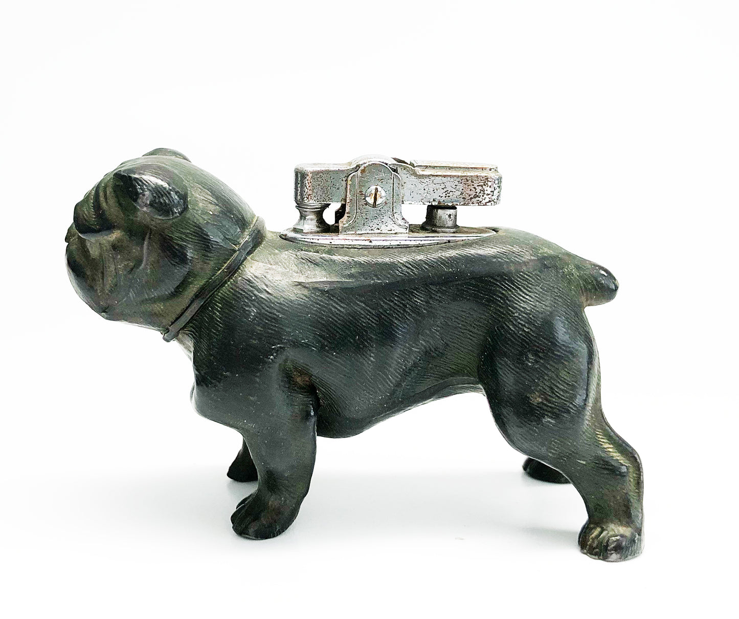 1950s Metal Bulldog Table Lighter