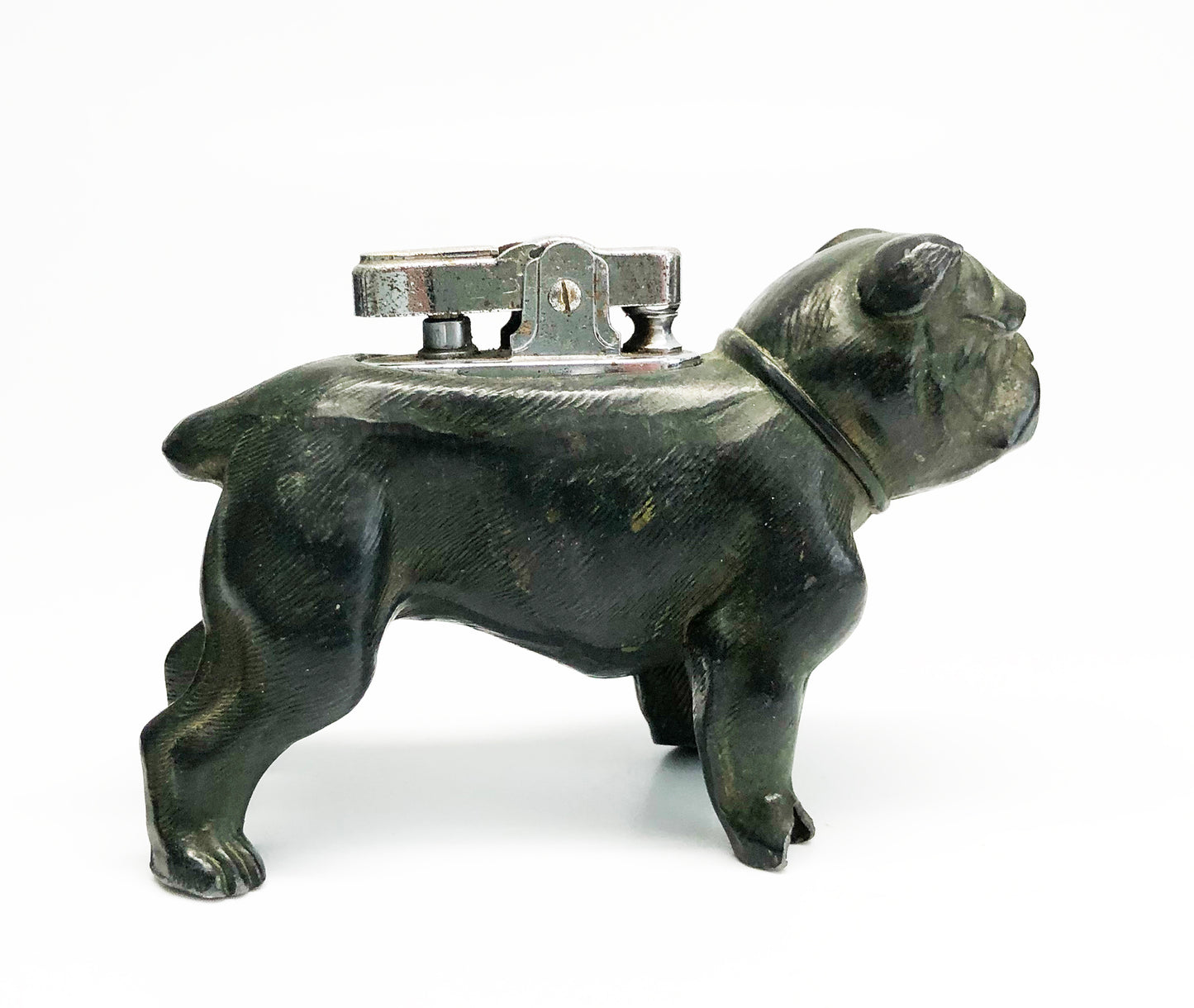 1950s Metal Bulldog Table Lighter