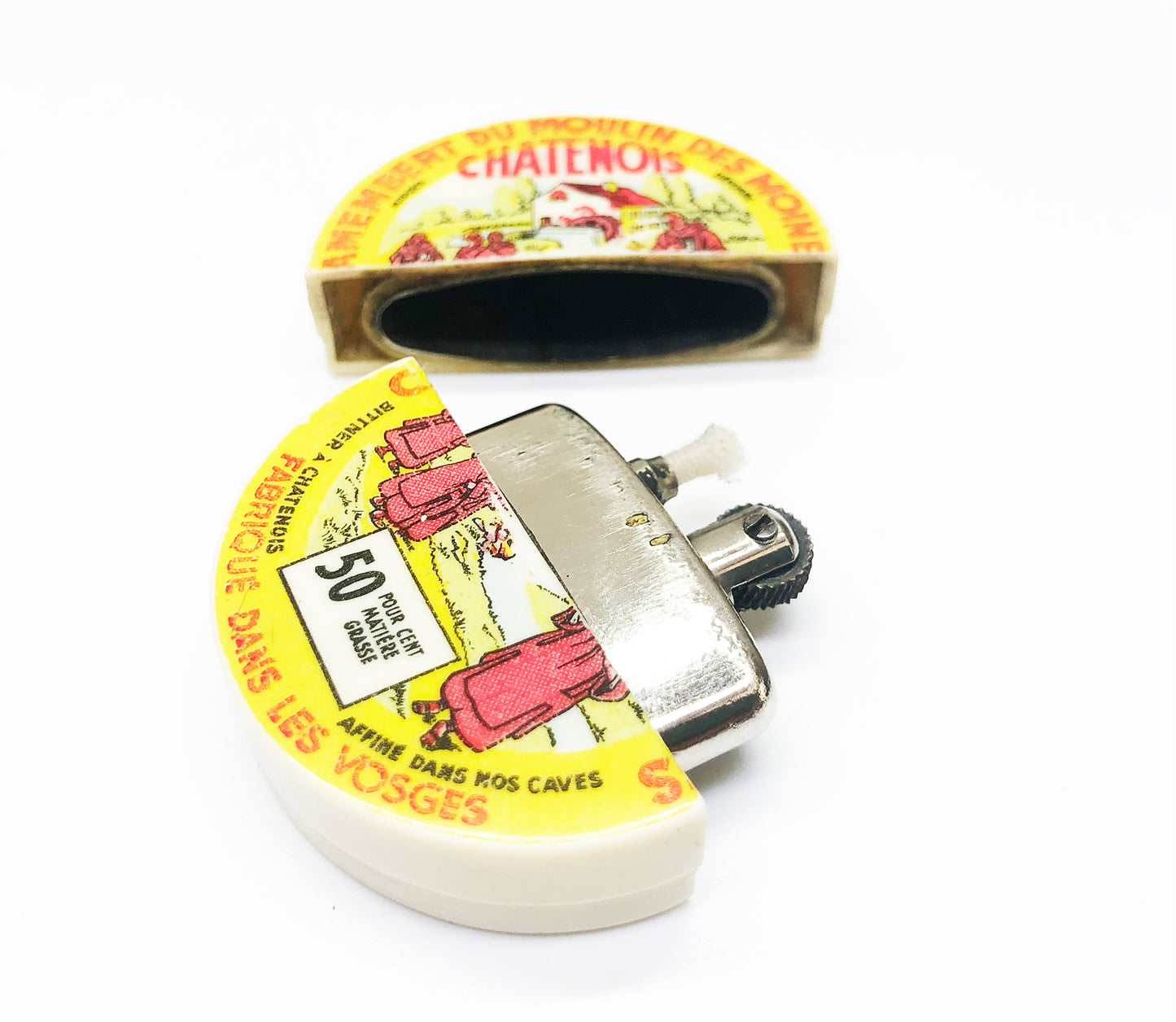 1940s Chatenois Camembert Cheese Advertising Lighter