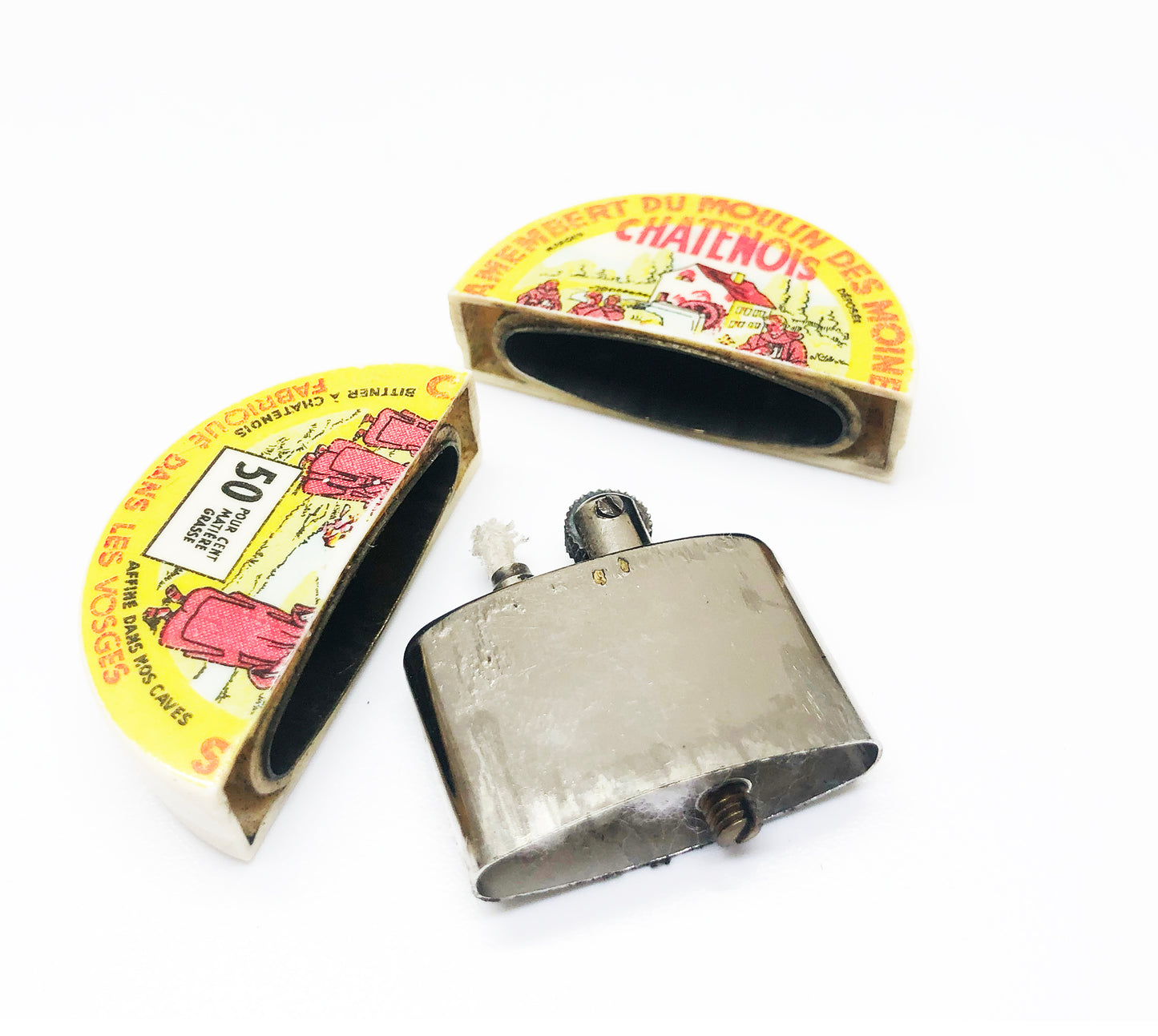 1940s Chatenois Camembert Cheese Advertising Lighter