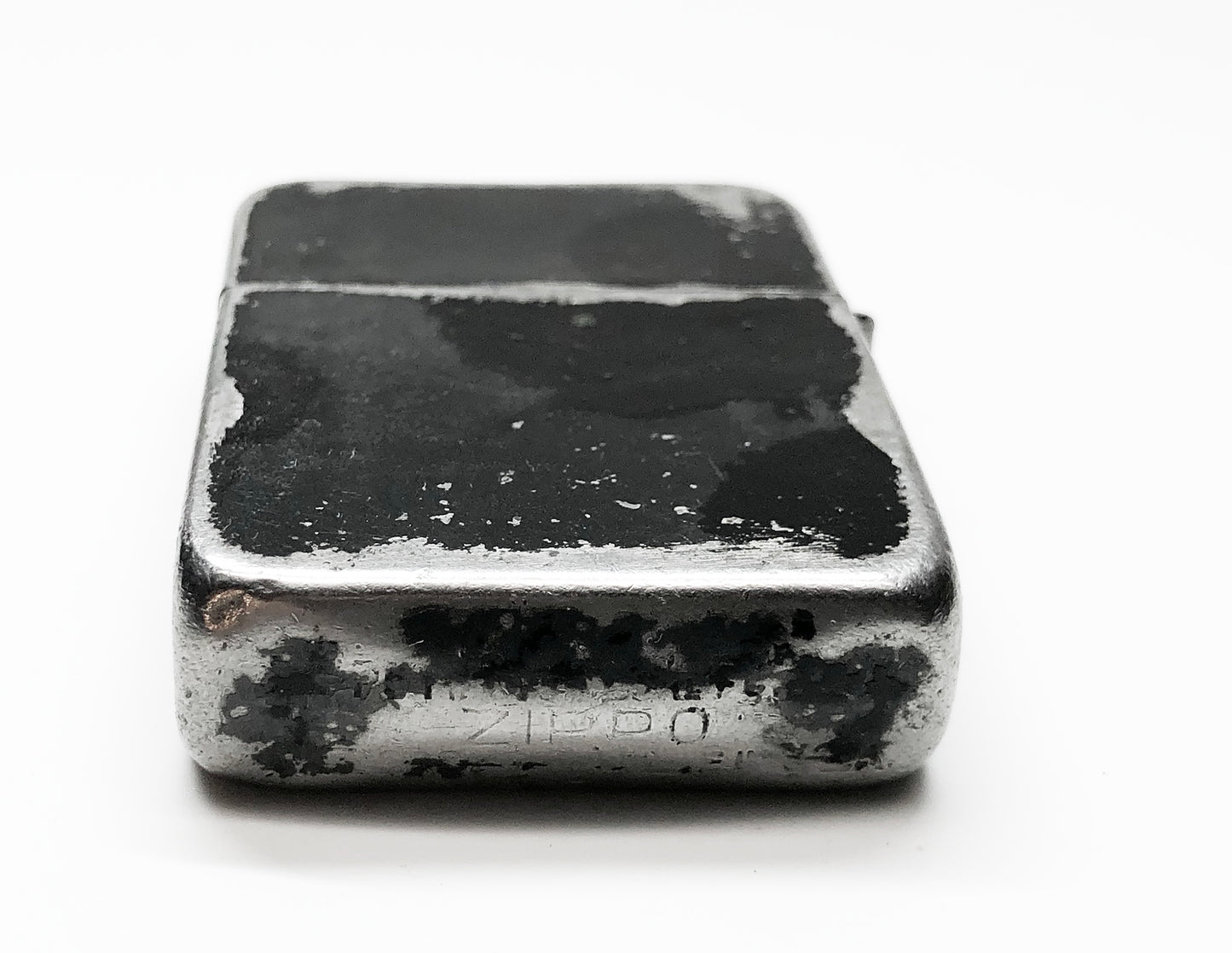 Rare 1943-1945 Black Crackle WWII Three-Barrel Zippo