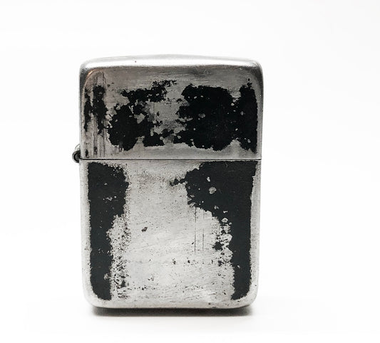 Rare 1943-1945 Black Crackle WWII Three-Barrel Zippo