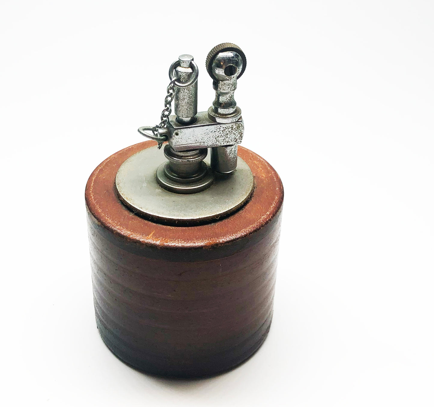 1930s Daltis Wooden Base Table Lighter