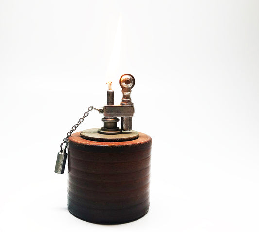 1930s Daltis Wooden Base Table Lighter