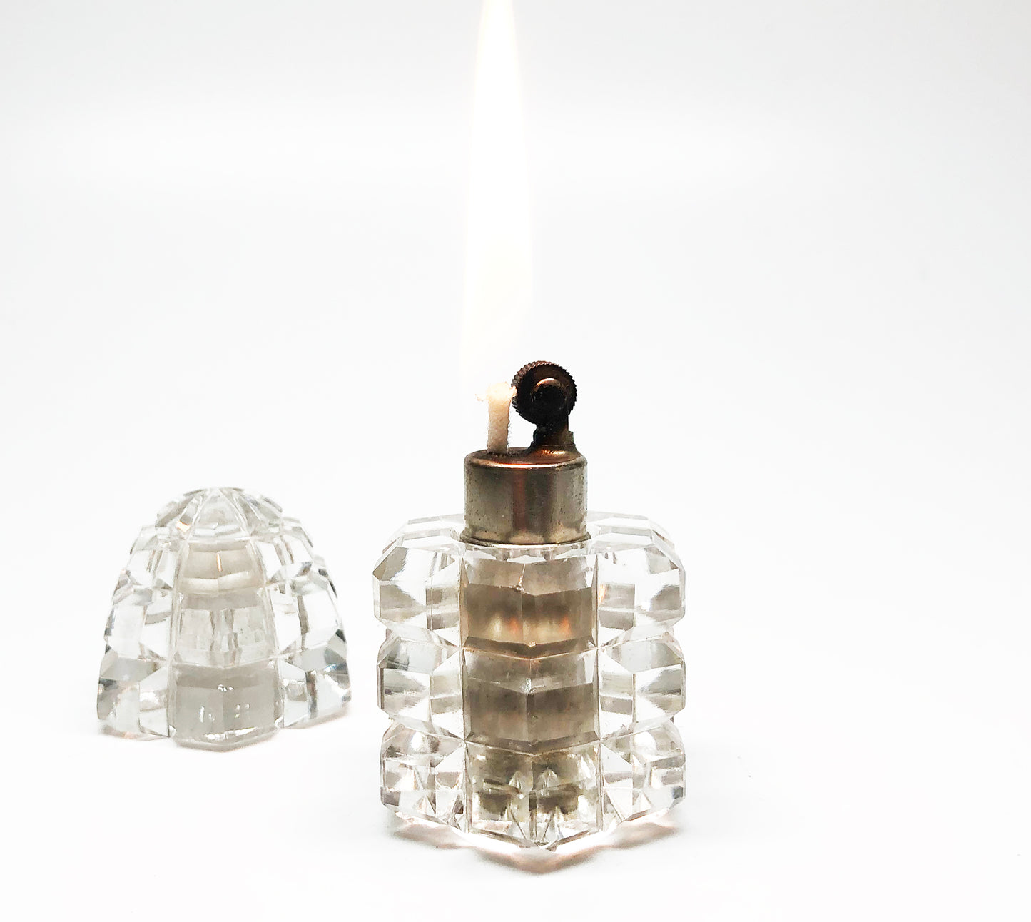 1930s Glass Strikalite Table Lighter