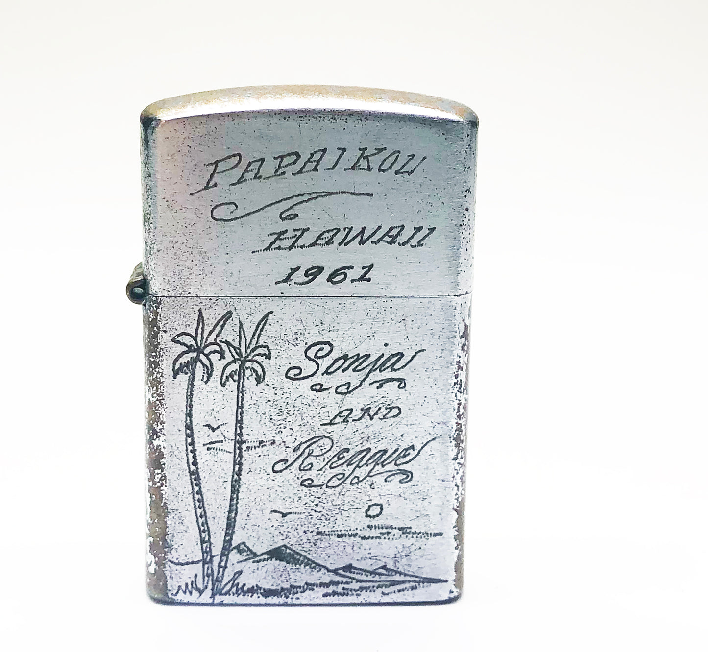 1961 Hand Engraved Mini Hawaii Lighter