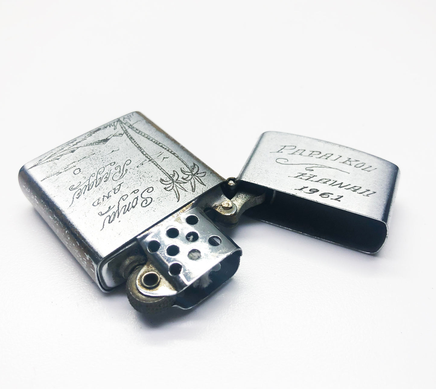 1961 Hand Engraved Mini Hawaii Lighter