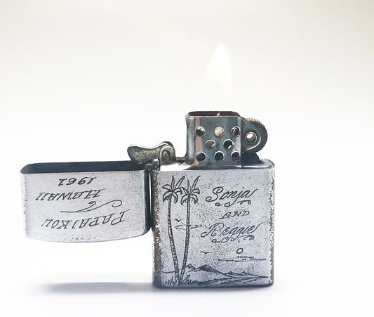 1961 Hand Engraved Mini Hawaii Lighter