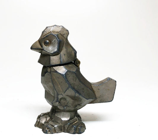 VINTAGE CHICKEN LIGHTER - Working Antique Occupied Japan Rare Rooster Figural Japanese Made Metal Table Lighter