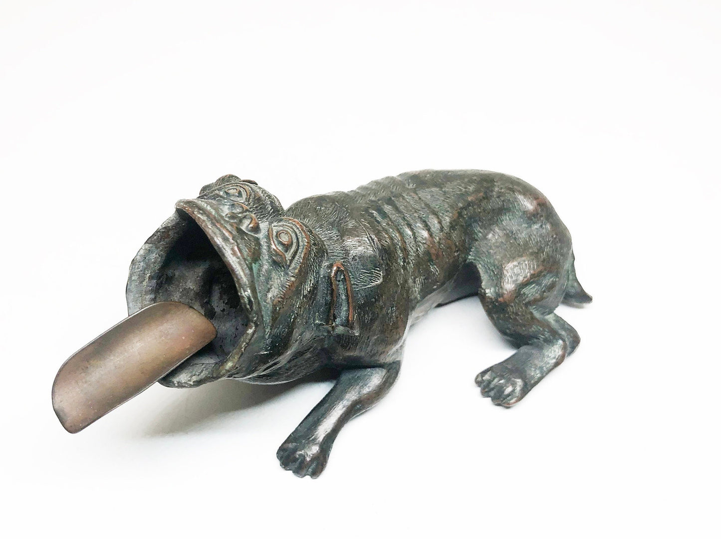 Antique Pug Dog Ashtray