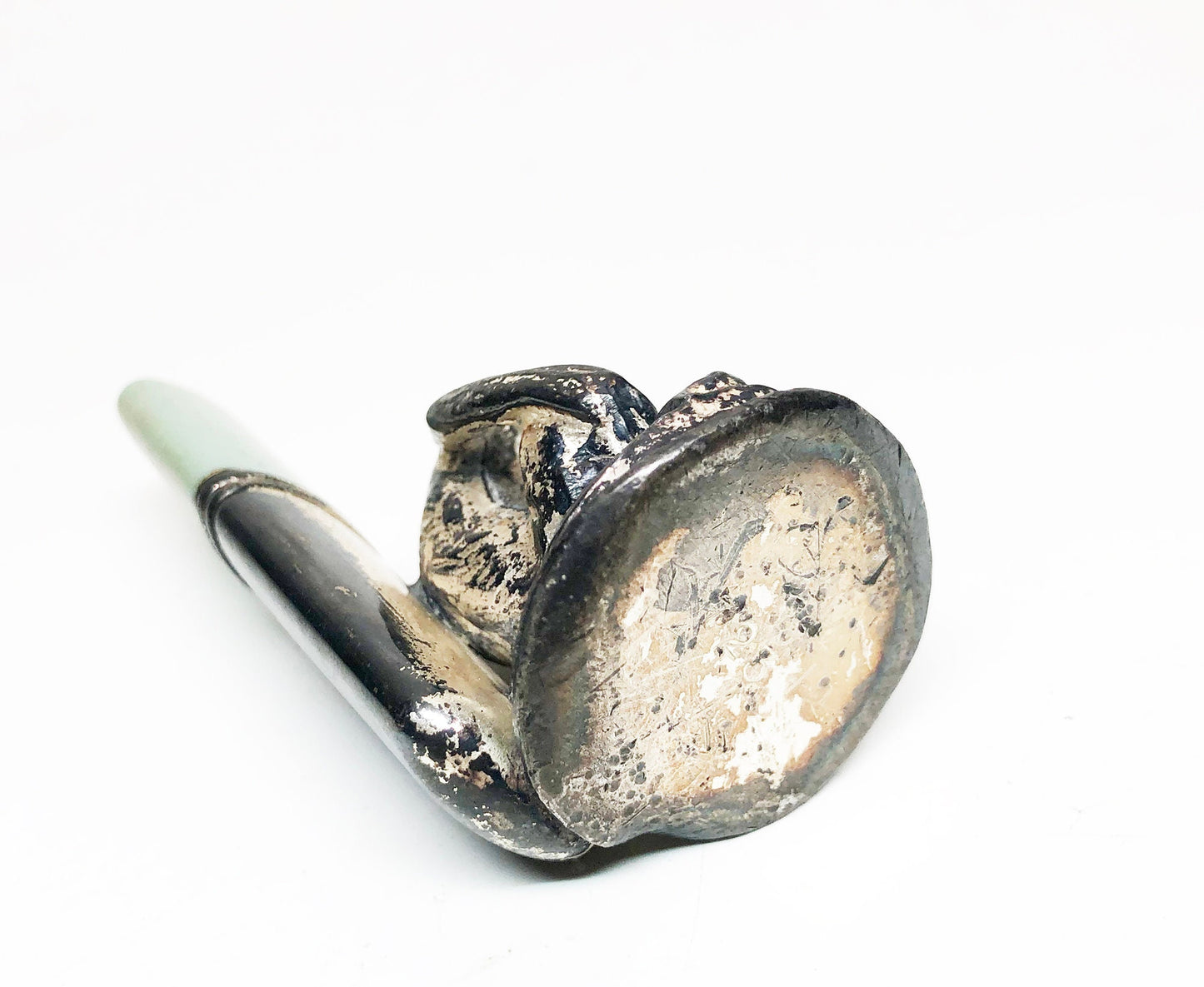 Vintage Monkey Lighter - Working 1920s Meb Figural Art Nouveau Antique Enameled Sleeve Table Lighter Made in Germany