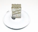 Early 1900s Gold Seal Champagne Ashtray / Matchbook Holder