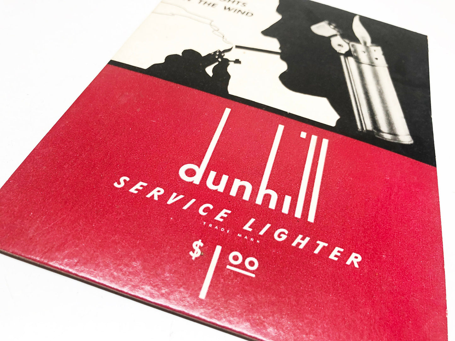 Original Dunhill Service Lighter Box and Countertop Sign