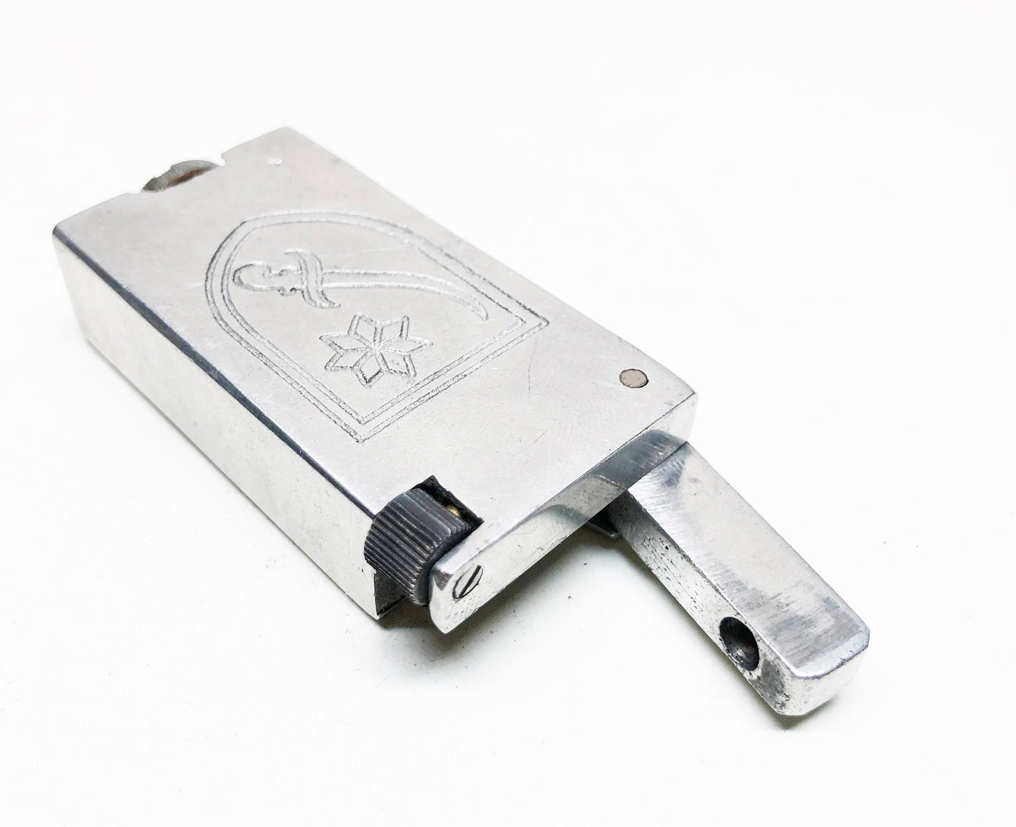1940s Sword and Flower Aluminum Block Lighter