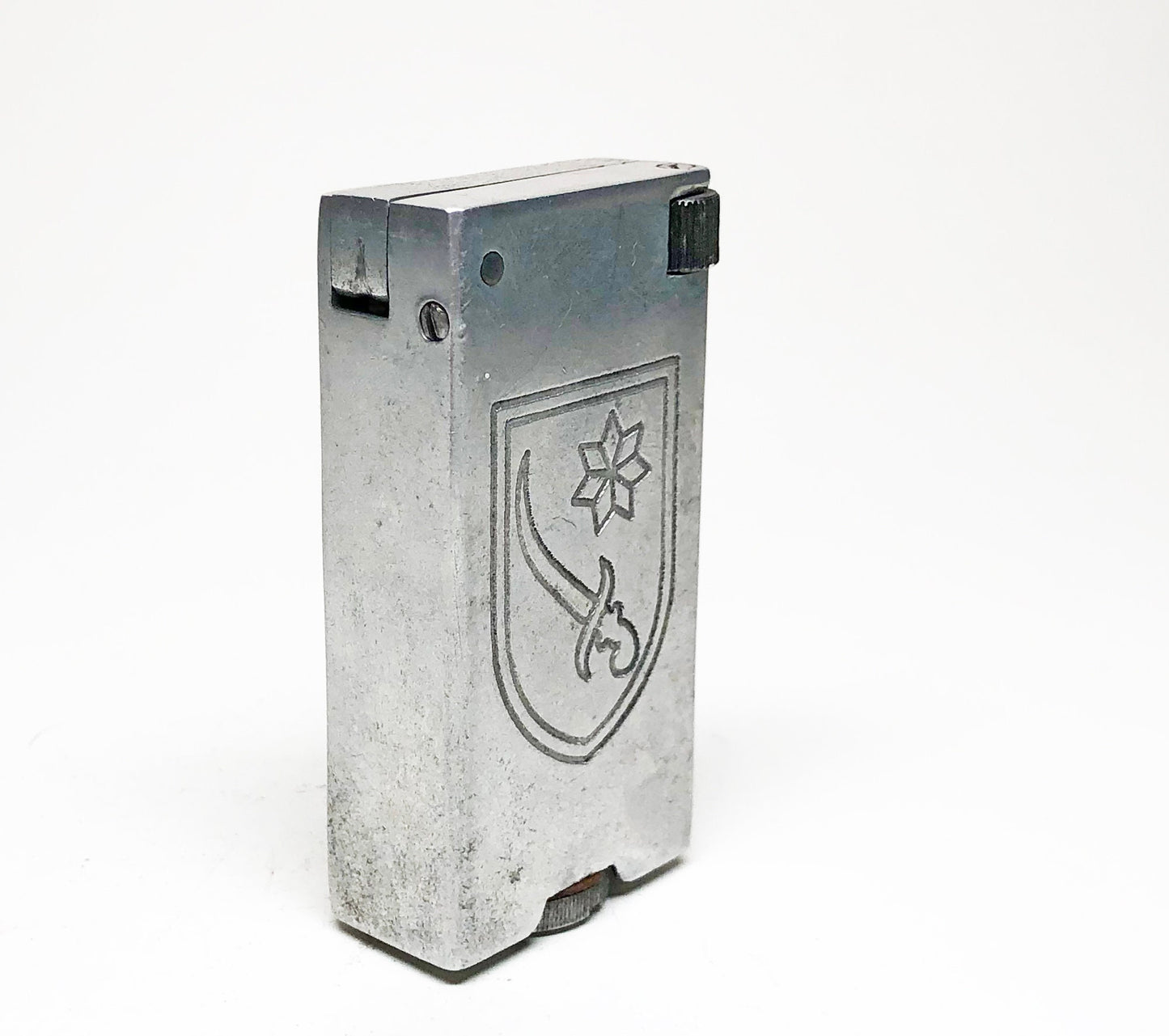 1940s Sword and Flower Aluminum Block Lighter