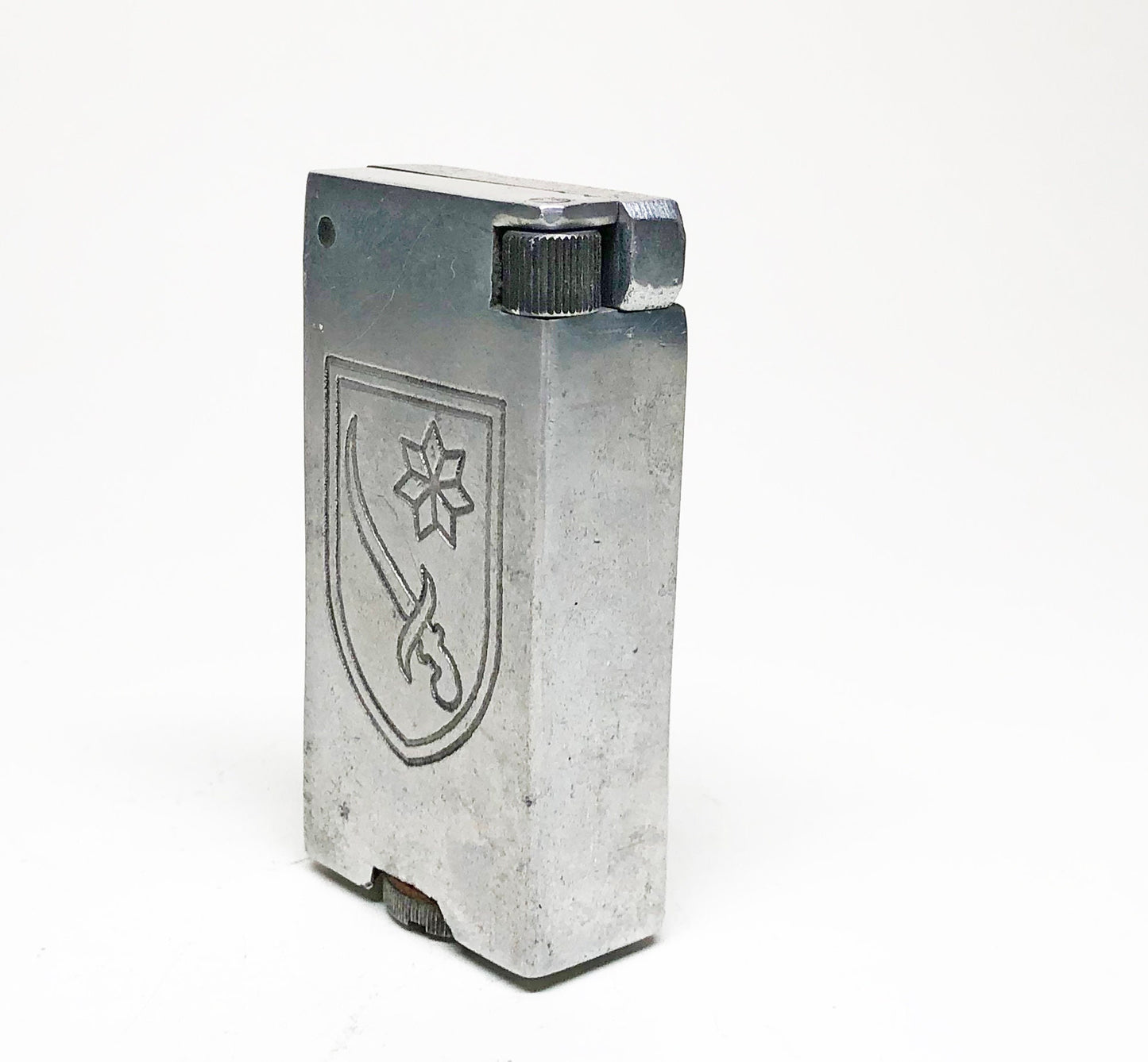 1940s Sword and Flower Aluminum Block Lighter