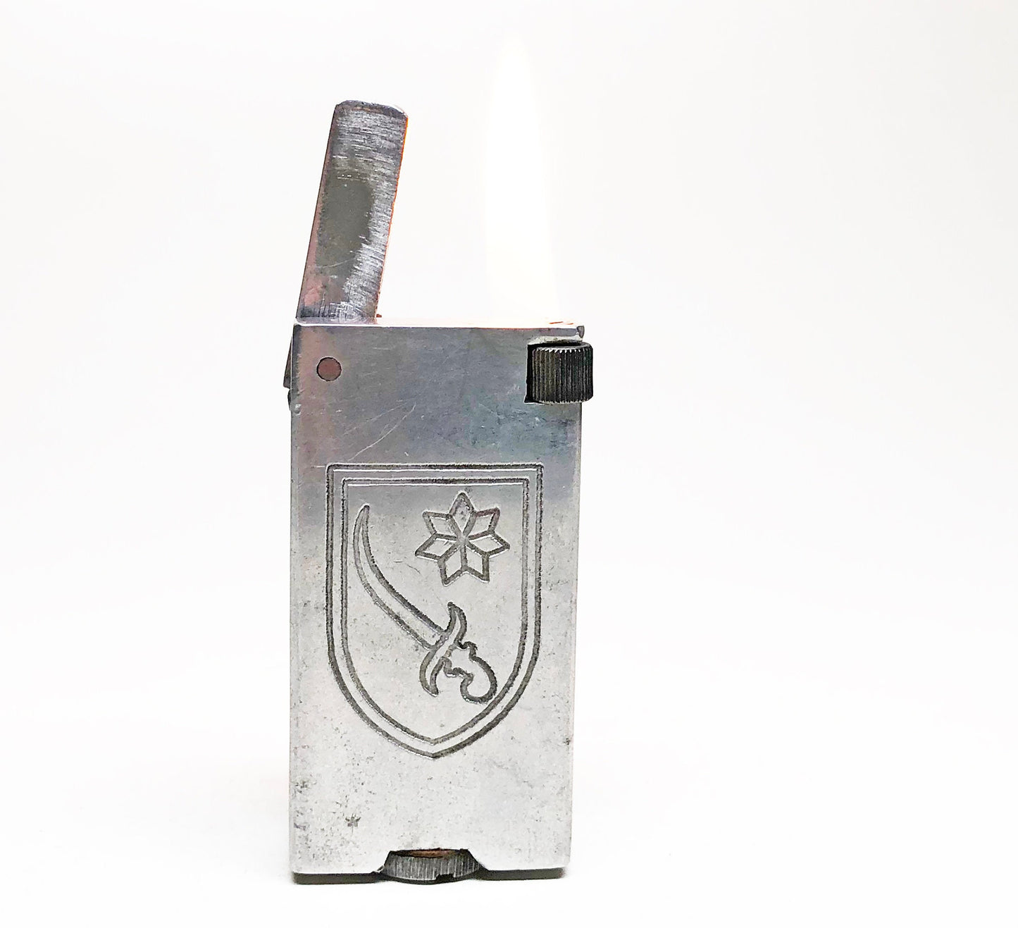 1940s Sword and Flower Aluminum Block Lighter