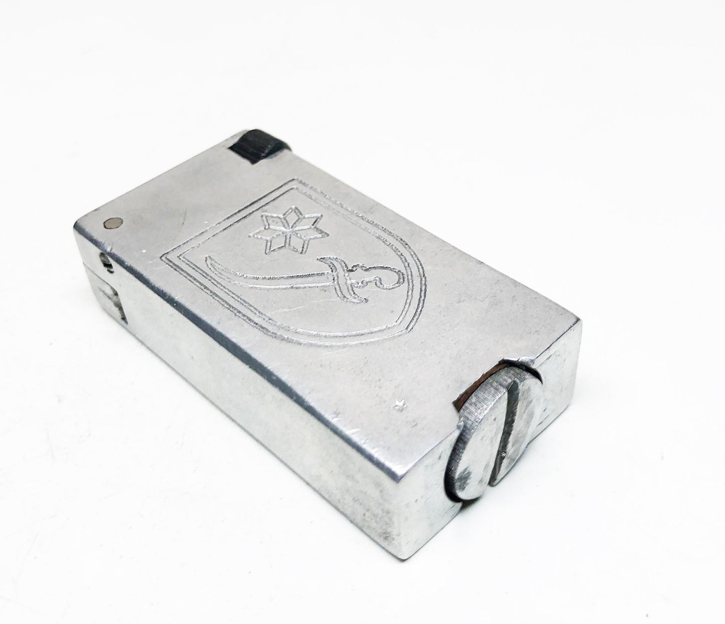 1940s Sword and Flower Aluminum Block Lighter