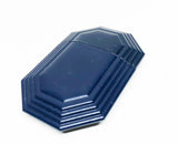 Working Eagle Blue Octagonal Lighter - Vintage 1930's Trench Style Blue Steel Sleeve Lighter in Original Box - Made in USA