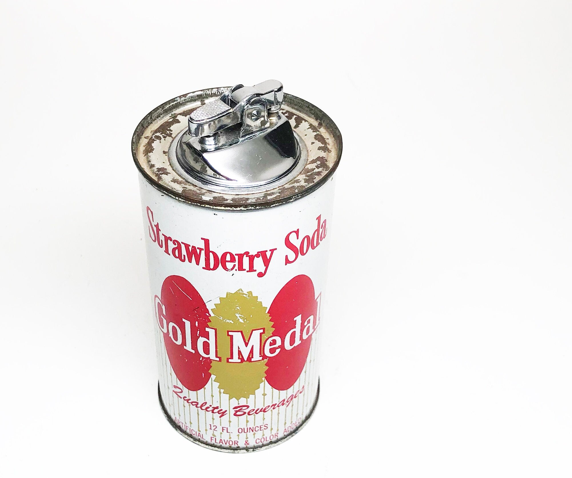 antique strawberry tin can