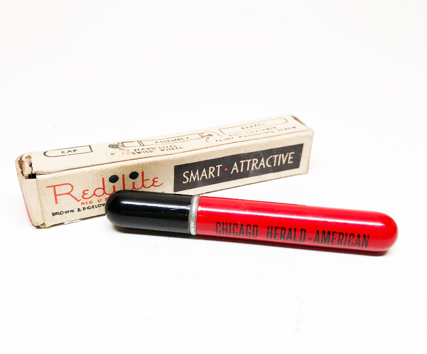1940s Chicago Herald American Newspaper Tube Lighter