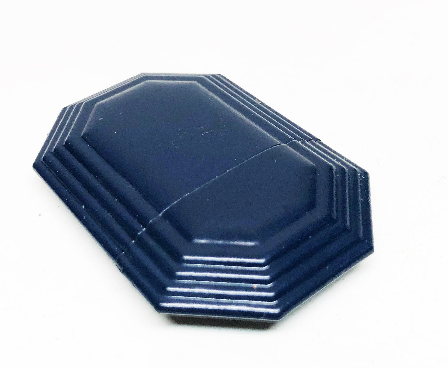 Working Eagle Blue Octagonal Lighter - Vintage 1930's Trench Style Blue Steel Sleeve Lighter in Original Box - Made in USA