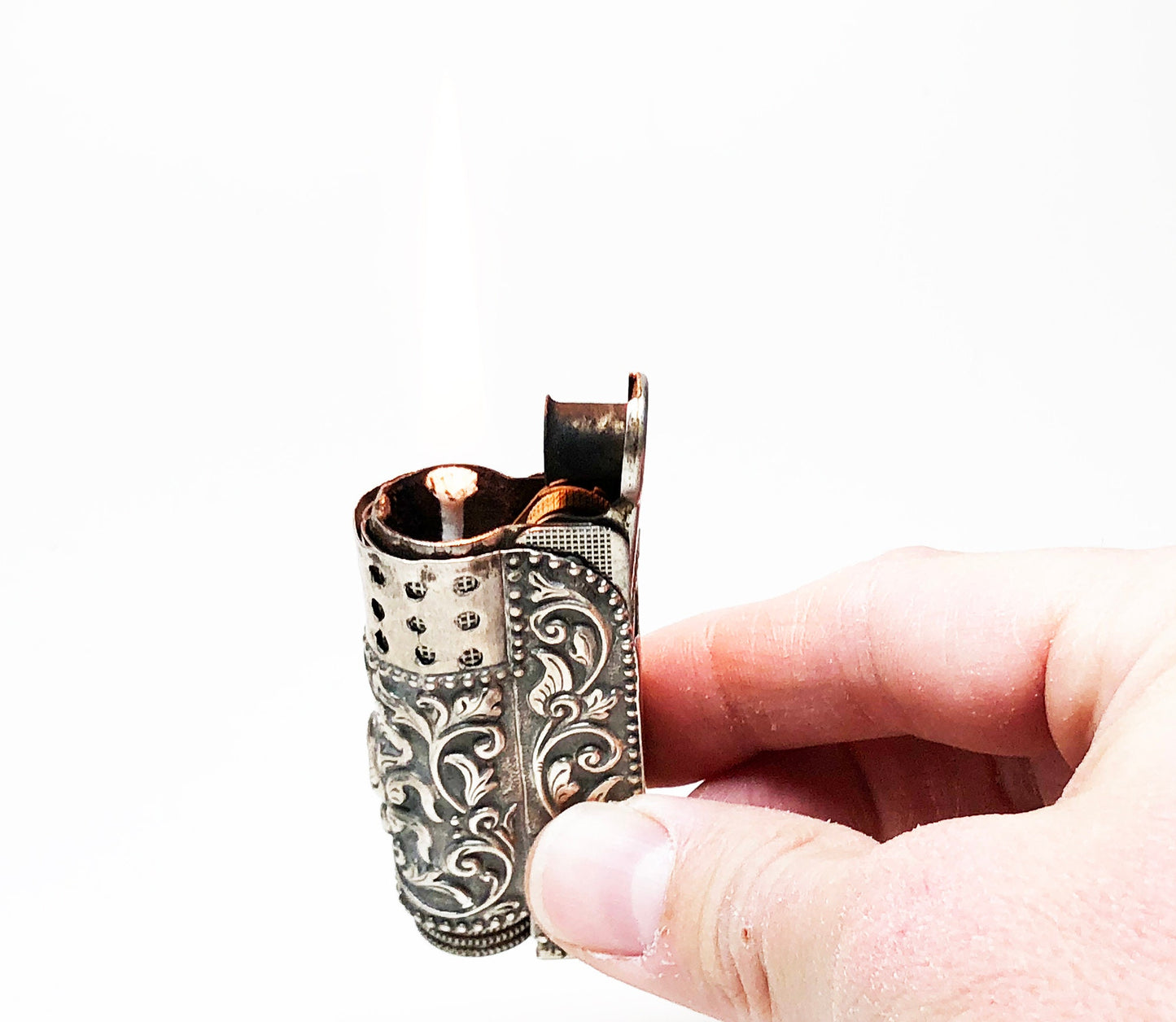 Silver Wrapped IMCO Triplex Lighter and Cigarette Case Set