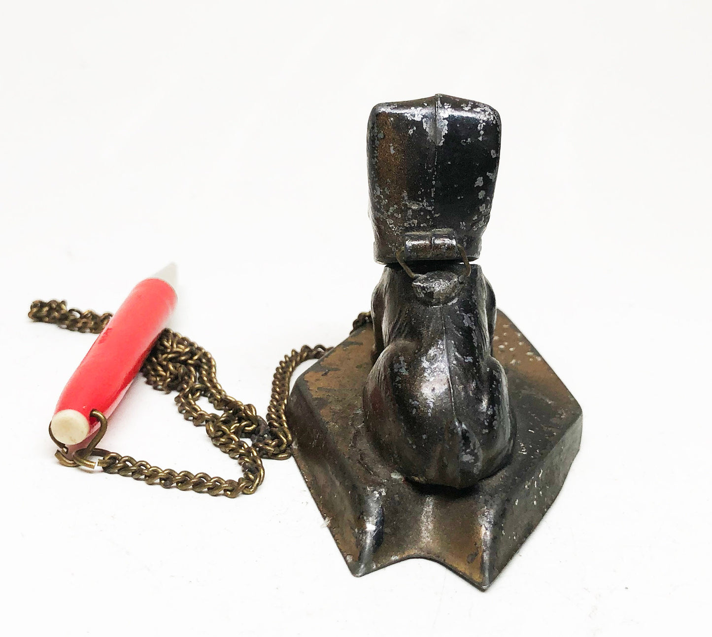 Figural Dog Lighter with Pencil on a Chain