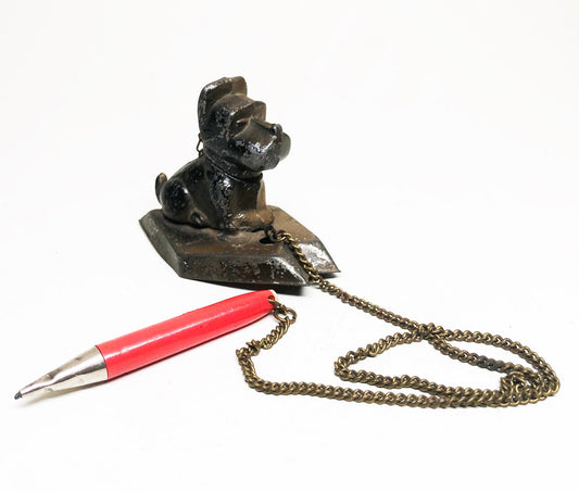 Figural Dog Lighter with Pencil on a Chain