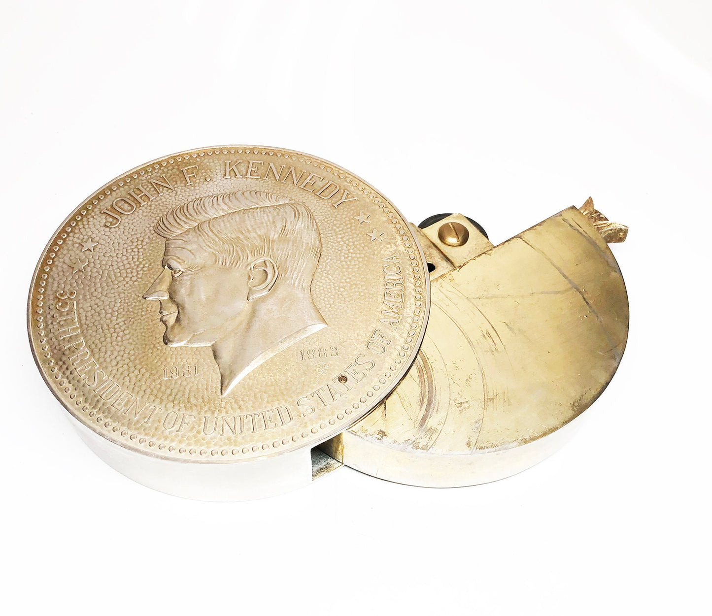 Large JFK Coin Table Lighter