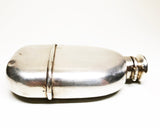 Sterling Silver and Glass Antique 1920s 4oz Flask