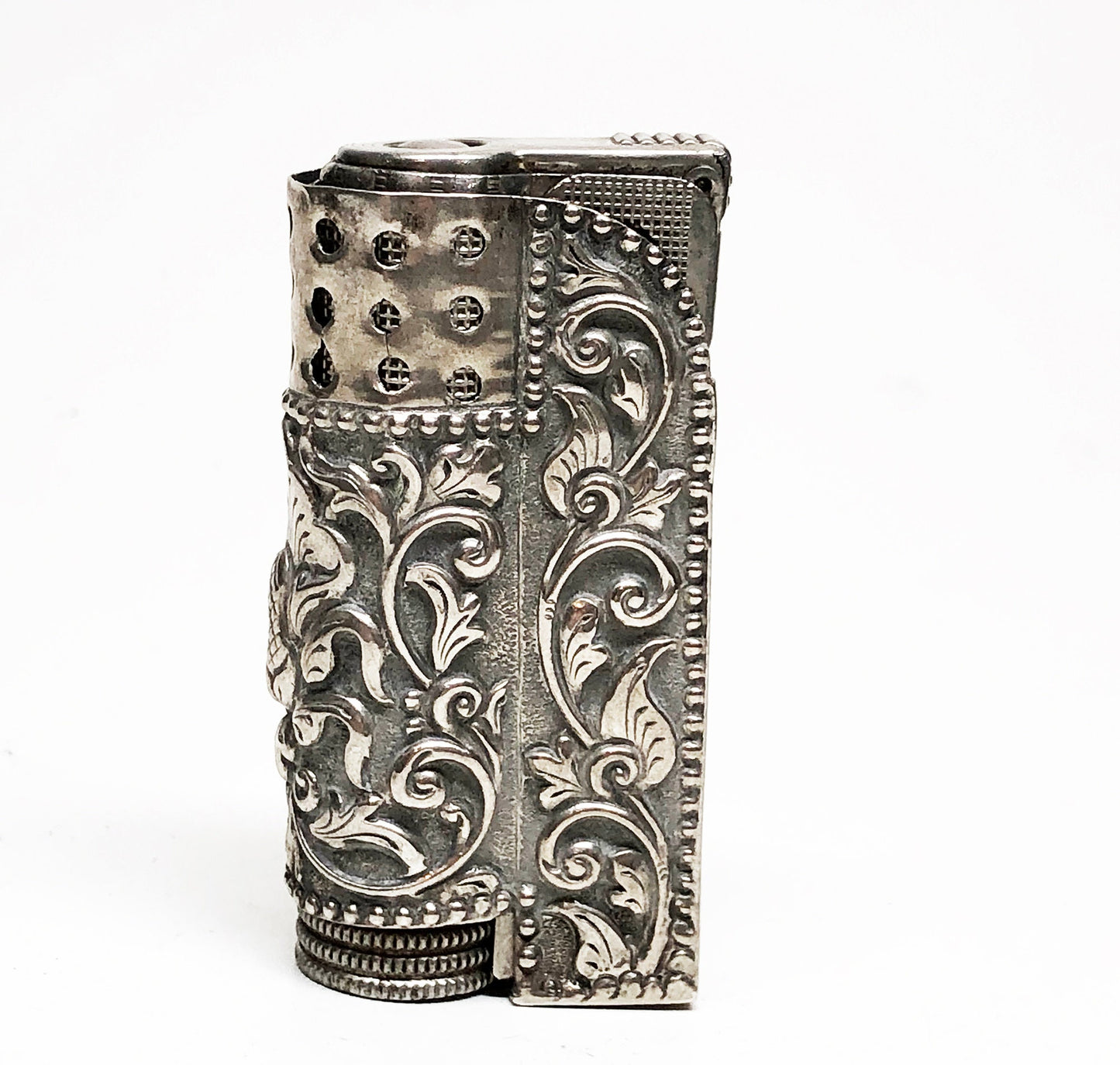 Silver Wrapped IMCO Triplex Lighter and Cigarette Case Set