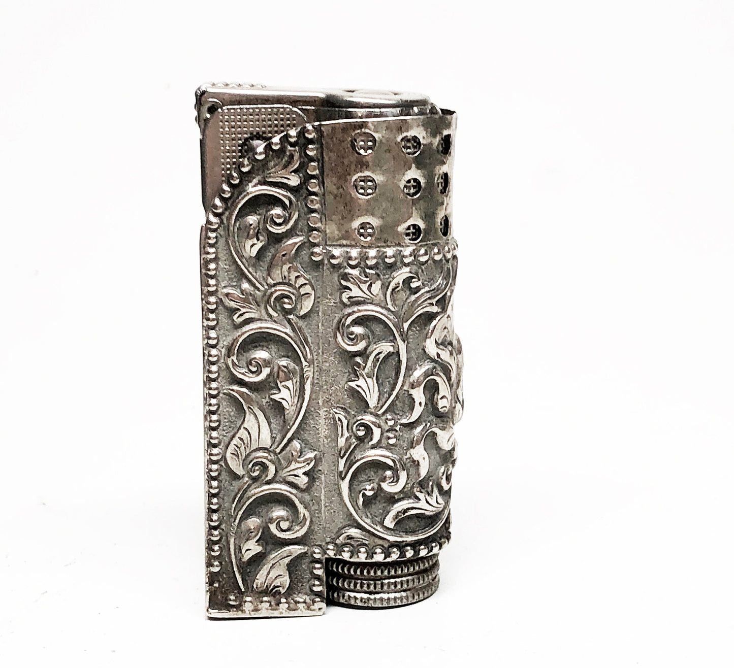Silver Wrapped IMCO Triplex Lighter and Cigarette Case Set