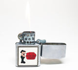 Vietnam Era Andy Capp Lighter - 1960s Working Old Rare Funny "Up Your Bloody Arse, Grouper" Lighter