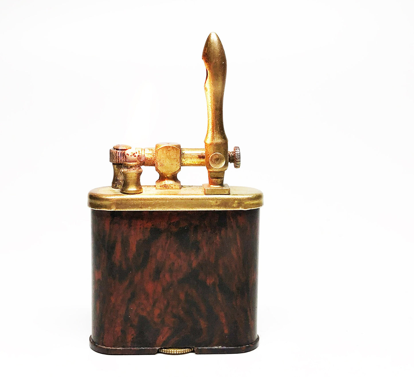 1920s Tortoise Shell Bakelite Art Deco Lift Arm Lighter