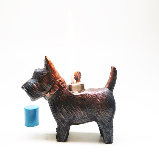 Figural Terrier Scottie Dog 1950s Japanese Table Lighter